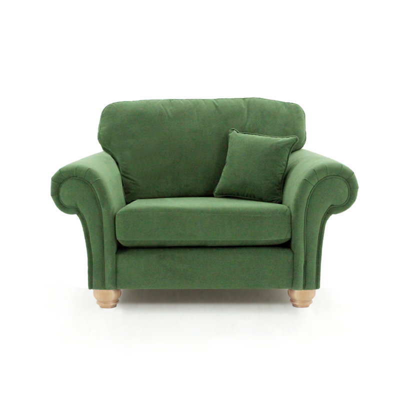Foreston Velvet Armchair, Moss Green
