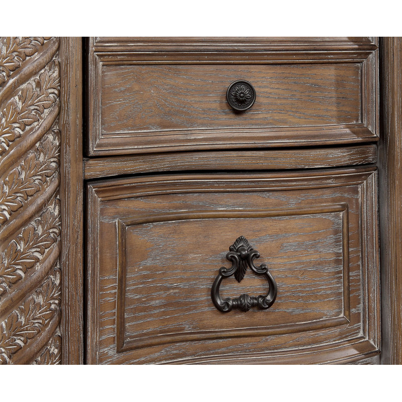 Commode 9 tiroirs avec miroir Fabijan