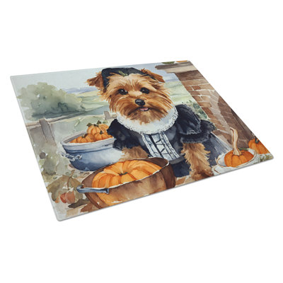 Planche à découper en verre Norfolk Terrier
