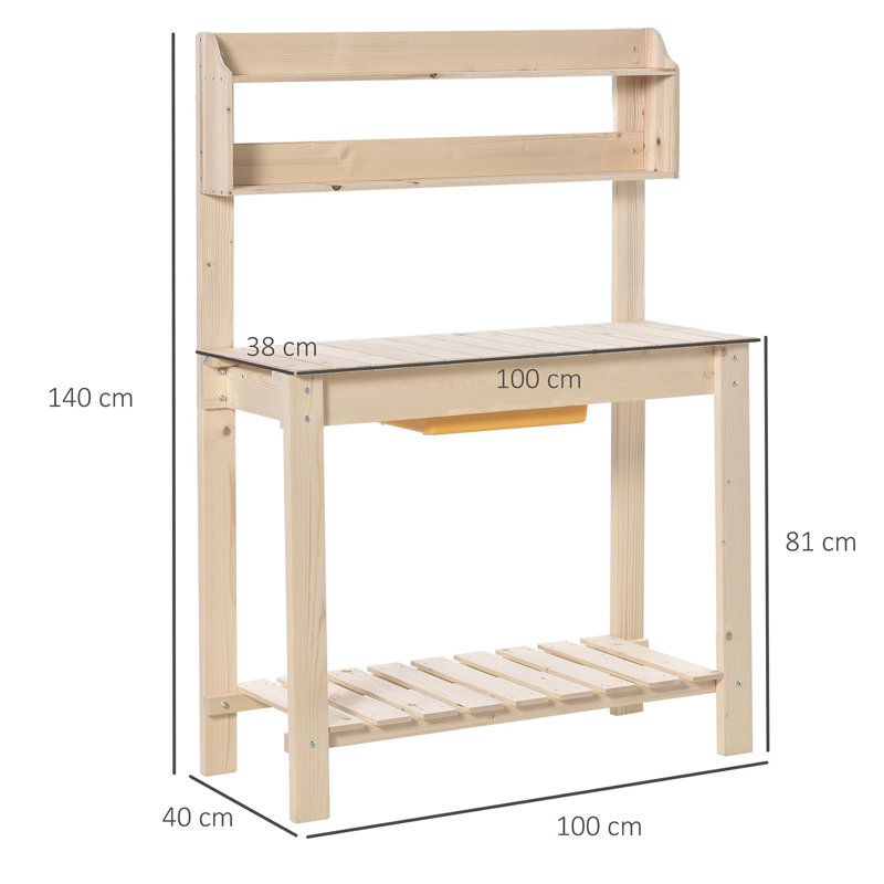 Orkney Fir Wood Potting Bench