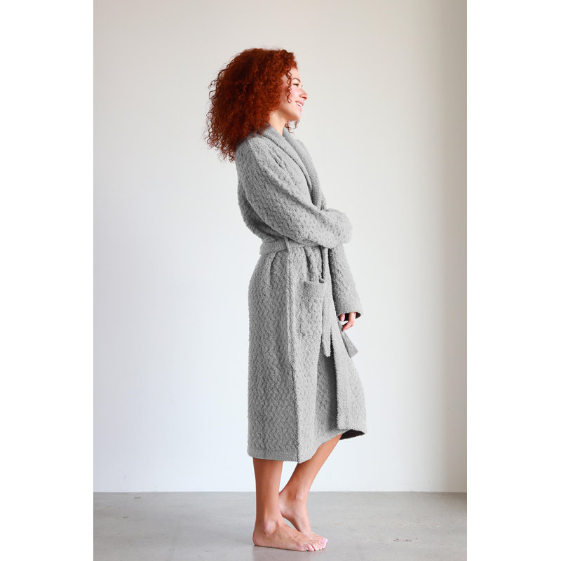 Snug Waffle Robe, XL, Cloud Gray