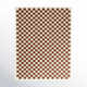 Walker Checkered Burnt Orange/Cream Shag Area Rug