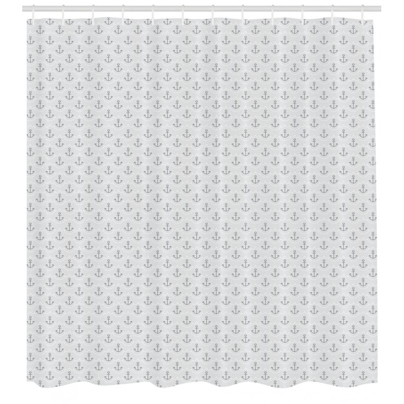 Ensemble de rideau de douche et crochets Anchor, H 70 po x l 69 po