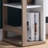 Buffet Cabinet For Modern Kitchen Organization - 4 Shelves, White & Dark Taupe Streamlined Appearance Modernize Your With Storage Maximize Utilization Of Space