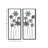 Metal Floral Home Wall Decor with Black Frames and Gold Accents