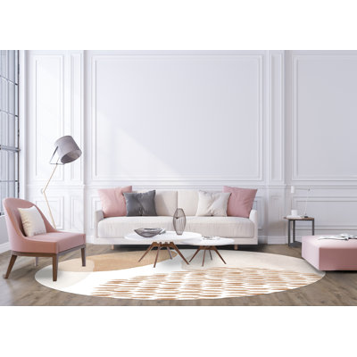 Roselotte Vinyl Machine Printed Area Rug