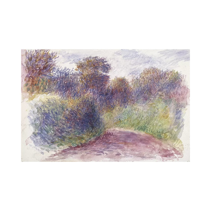 Country Lane by Pierre-Auguste Renoir - 1 Piece Wrapped Canvas Wall Art, 20.32 cm H x 30.48 cm W