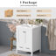 Meuble-lavabo 24 po blanc | Armoire de rangement, lavabo sous-comptoir en céramique-334244191-334244188