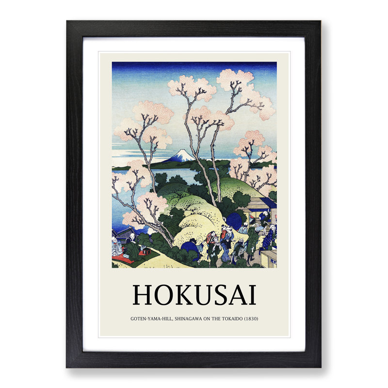 Goten Yama Hill, Shinagawa On The Tokaido by Katsushika Hokusai - Single Picture Frame Print, 48cm H x 36cm W x 2cm D