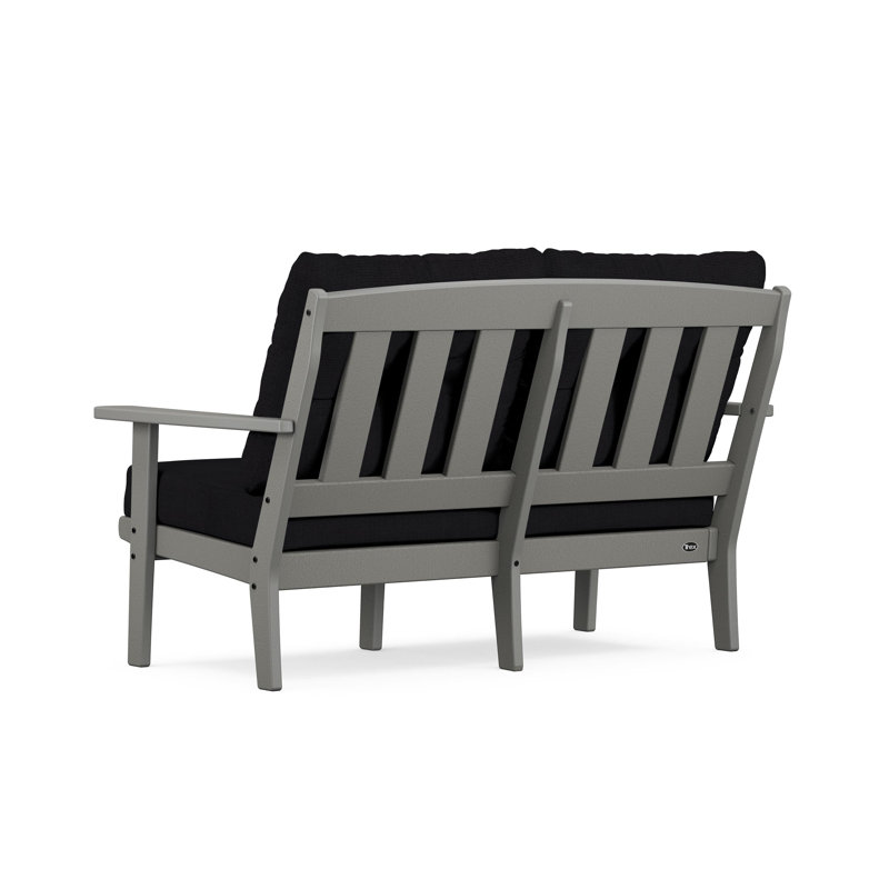 Lakeside Cape Cod Deep Seating Loveseat, Stepping Stone, Midnight Linen