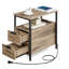 35cm W Metal Bedside Table