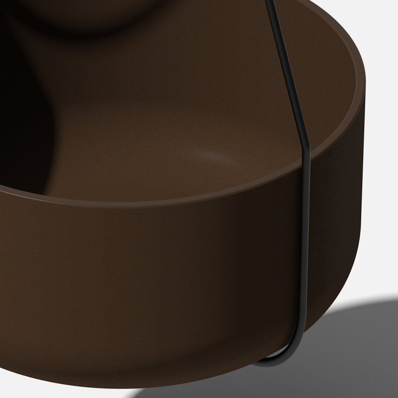 Mason Series Hanging Kona Bowl Planter, 1, Espresso