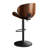 Modern Faux Leather Swivel Adjustable Height Bentwood Bar Stool-151775621