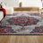 Blazek Modern Persian Vintage Moroccan Medallion Navy/Red Rug-2105735128