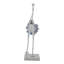 Sculpture d'oiseau en métal et cyanite avec base en marbre - Figurine de décoration de cuisine, de maison, d'objets décoratifs et de statues pour décorations de salon, de vestibule ou de bureau - pièce décorative fabriquée à la main, argent / bleu-383901621