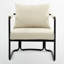 Chaise d'appoint rembourrée Mid-Century moderne avec coussin ultra épais et structure en métal industriel-729892481