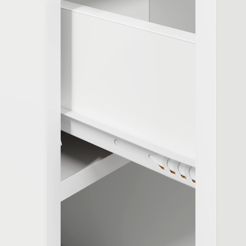 29cm W Manufactured Wood Bedside Table, White