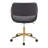 Contemporary Task Chair In Gold Metal And Black Faux Leather-1402437806-1402437805