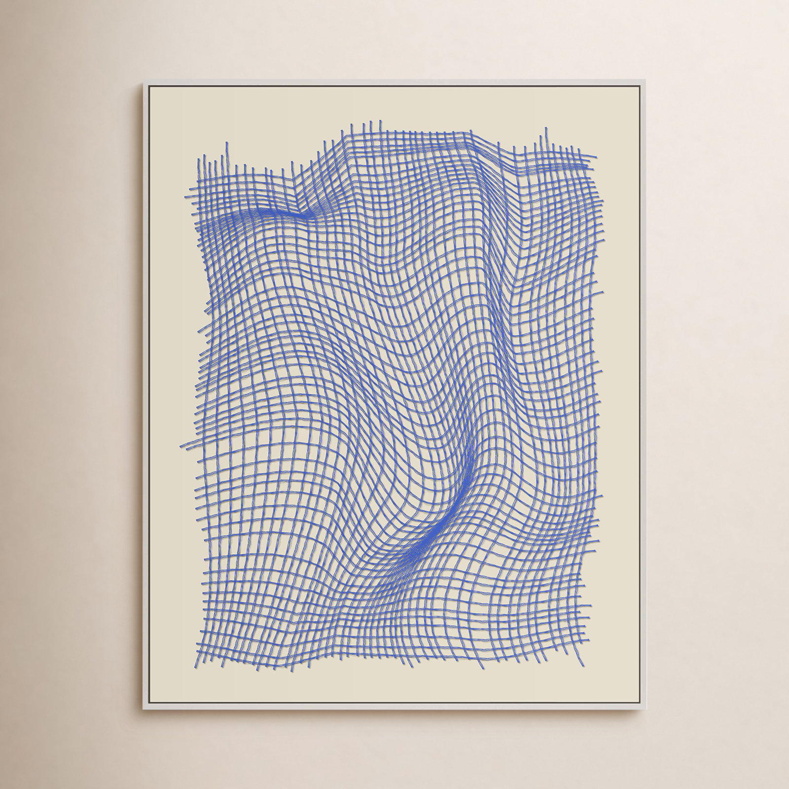 Netting 2 Print by Jacques Pilon, White Single Structure Framed Canvas, 30" H x 24" W x 1.25" D