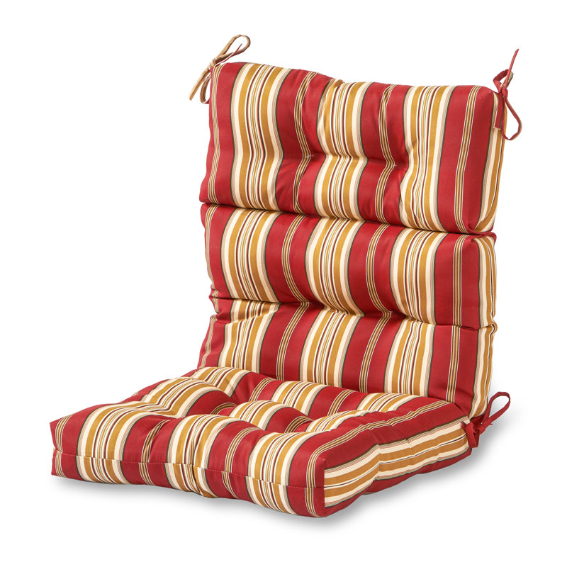 Lester Outdoor High Back Chair Cushion, 1, Roma Stripe