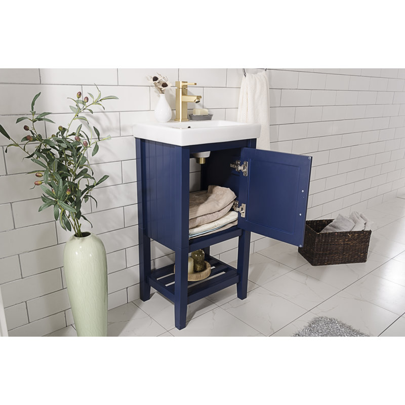 Ensemble de meuble-lavabo simple 17 po Grosso, Bleu