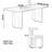 Modern Rectangle Dining Table with Rock Board-110893273