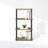 Furinno Turn-N-Tube 5-Tier Multipurpose Compact Display Rack, Shelving Unit, Bookcase, French Oak/Black-105401846-105401851
