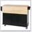 Kitchen Cart with Rubber wood Drop-Leaf Countertop, Cabinet door internal storage racks-1192317171