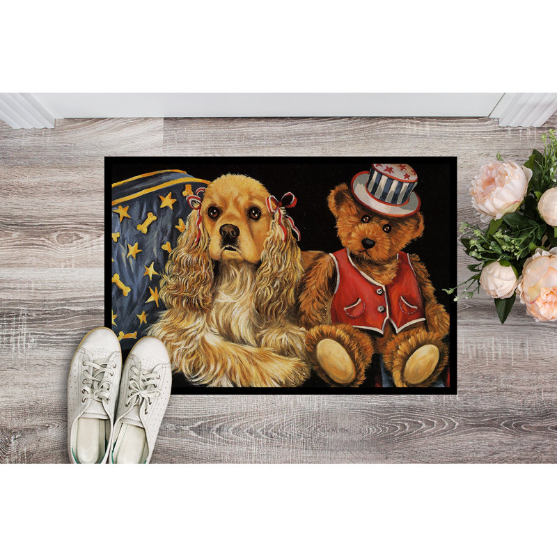 Tapis intérieur ou extérieur Westie A Winter's Night 24X36 PPP3276JMAT_Dog, Épagneul cocker, Annie et Henri
