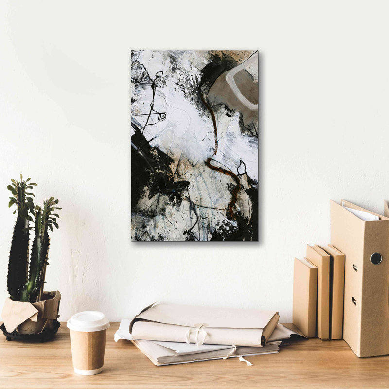 «Black and White 3» par Design Fabrikken, estampe numérique sur toile, H 18 po x l 12 po x P 0,75 po