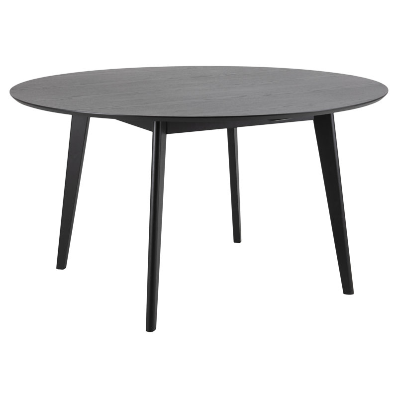 Mcclaskey Round Dining Table, Black, Black