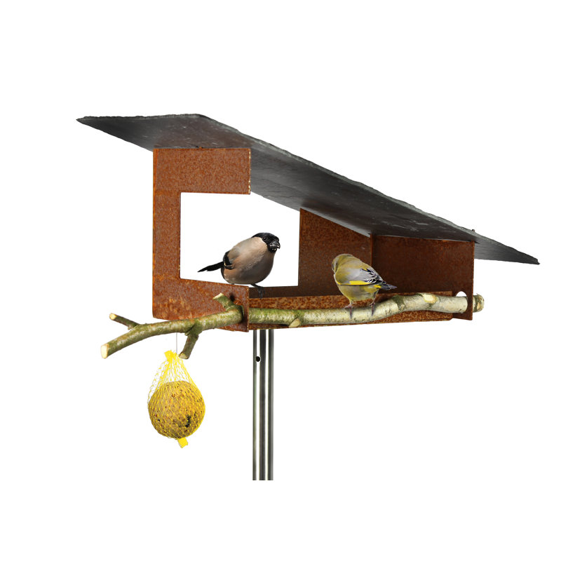 Norred Metal Hanging Tray Bird Feeder