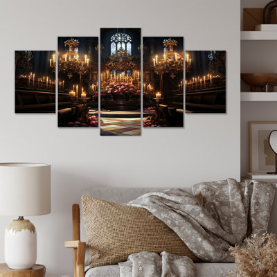 Basilique baroque - art mural multi-panneaux