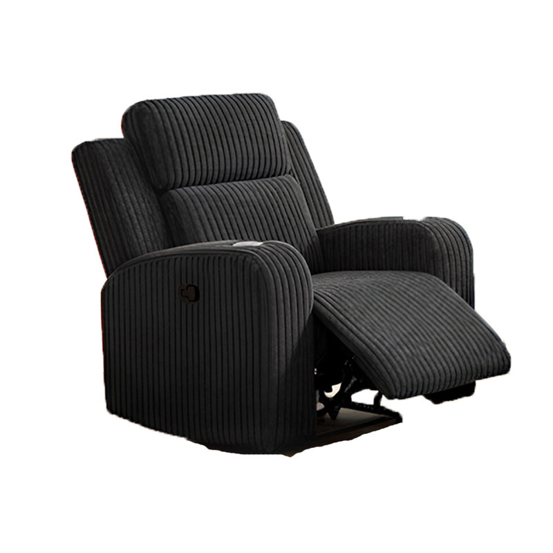 Luxueux fauteuils inclinables noirs, confort en fausse fourrure, style moderne pour la maison