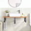 Brecklynn 100cm Solid Wood Bathroom Vanity Top-602885952