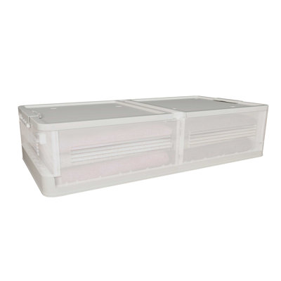  Plastic Under Bed Storage Drawers With Wheels-long Underbed Storage Plastic Bins With Lids,9in H Large Plastic Under Bed Storage Containers Rolling, 13.5gal Storage Bins For Clothes(foldable)