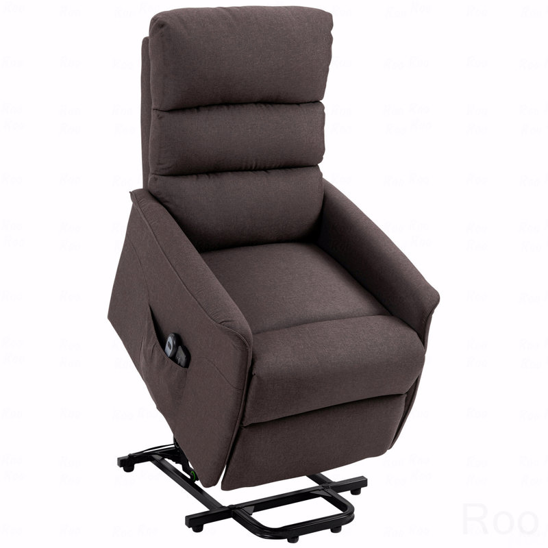 Forester Lift Assist Power Recliner, Brown Linen Blend