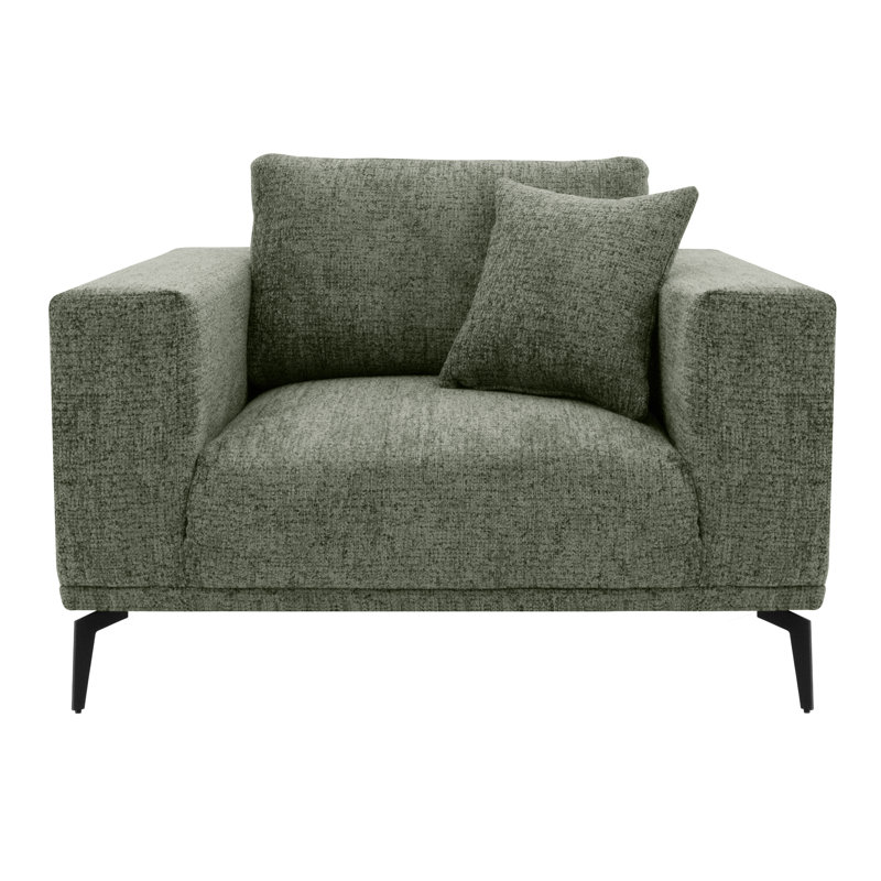 Upholstered Chenille Accent Chair, Green