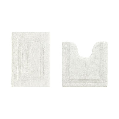 Ensemble de tapis de salle de bain réversibles super absorbants 2 pièces Lux