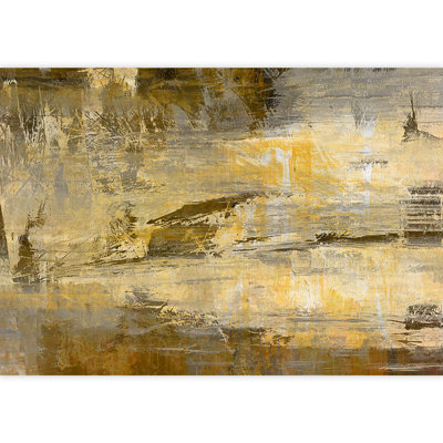 Background in Beige Yellow Grey and Brown Colors Self-Adhesive Large Wallpaper