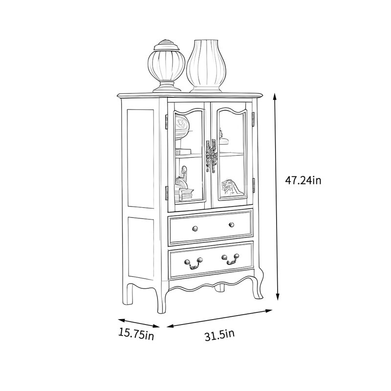Armoire de rangement simple pour le salon, Noyer