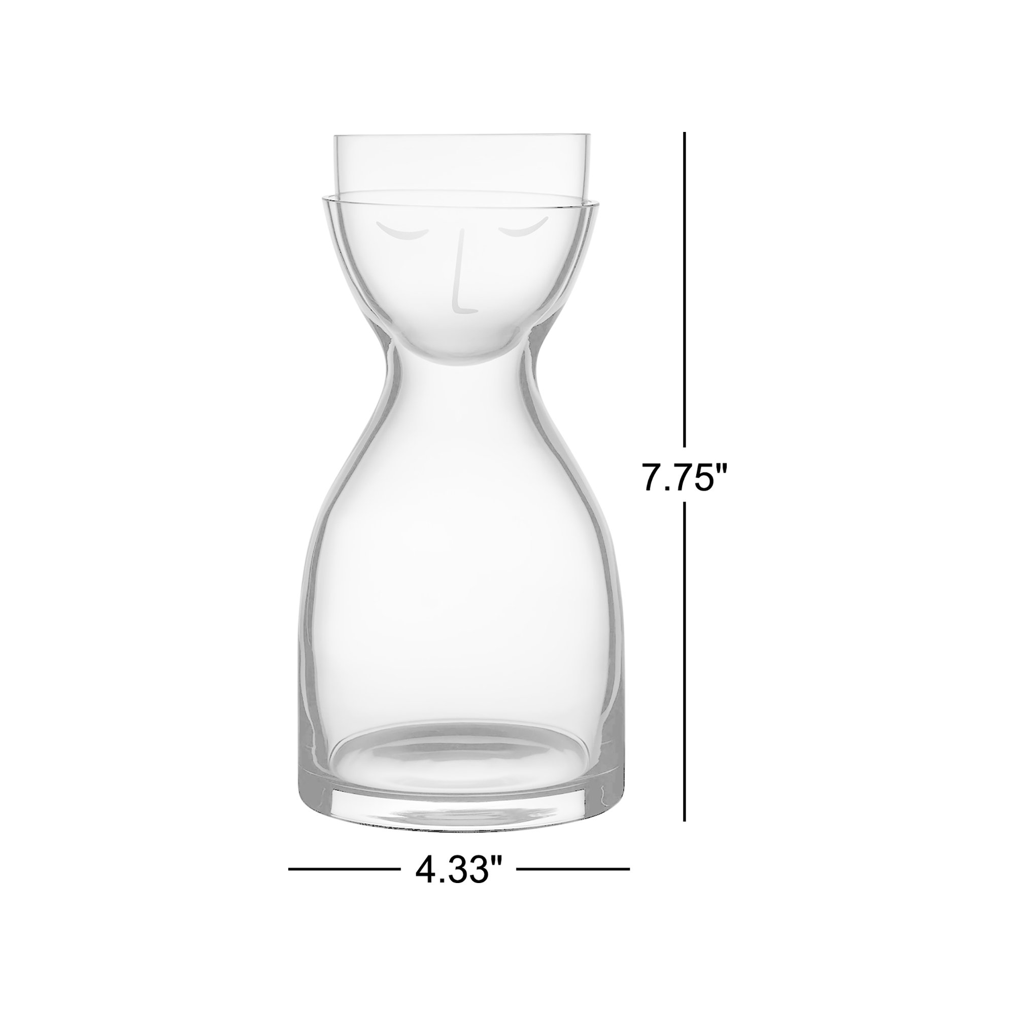 Mr. Mrs. Pitcher, Green, 7.75" H x 4.25" W x 4.25" D