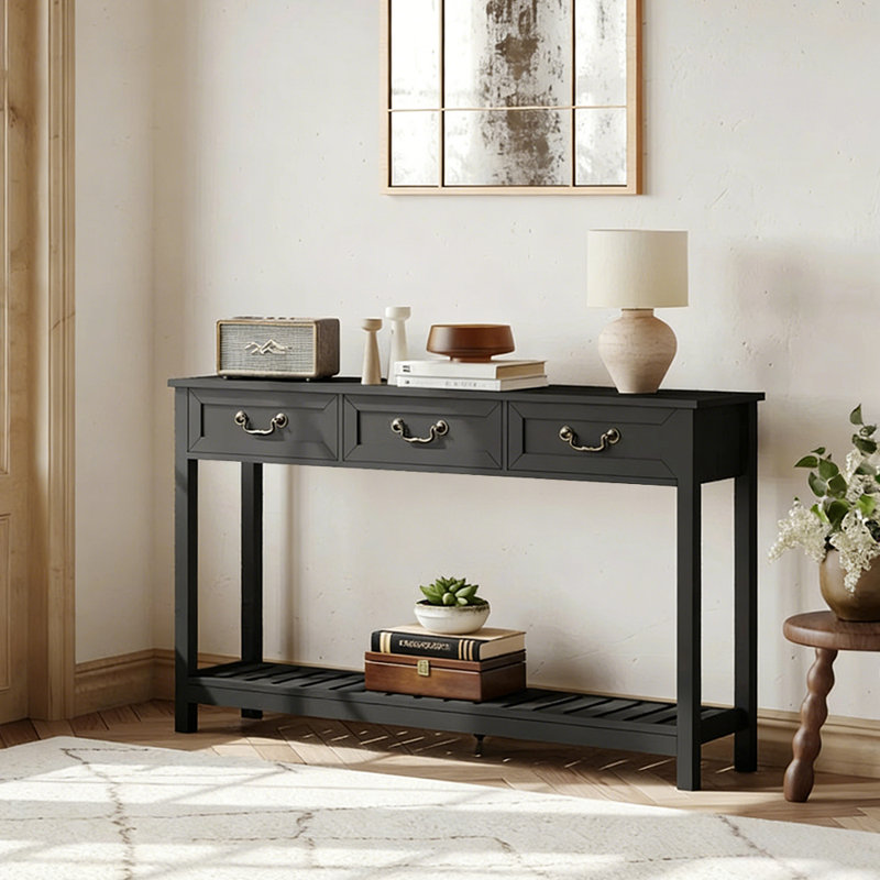 Console moderne simple et luxueuse, Noir