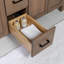 Ensemble de meuble-lavabo à double cuve 73 "avec plateau en quartz de Carrare doré Rydburgh-124300989-124300986