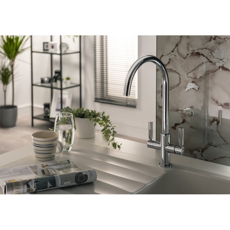 Globe Aquifier Twin Lever Water Filter Monobloc Tap, Chrome
