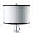 29" Tall Metal Table Lamp With Ring Style, Round Shade