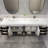 Natrona 83.4 " W Wall Mounted Wall Mounted 2 Double Vanity Bathroom Vanity With Acrylic Top-1789251088