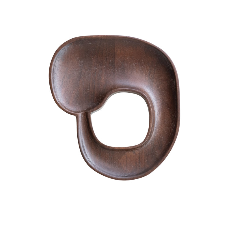 Abstract Shaped Mango Wood Tray
