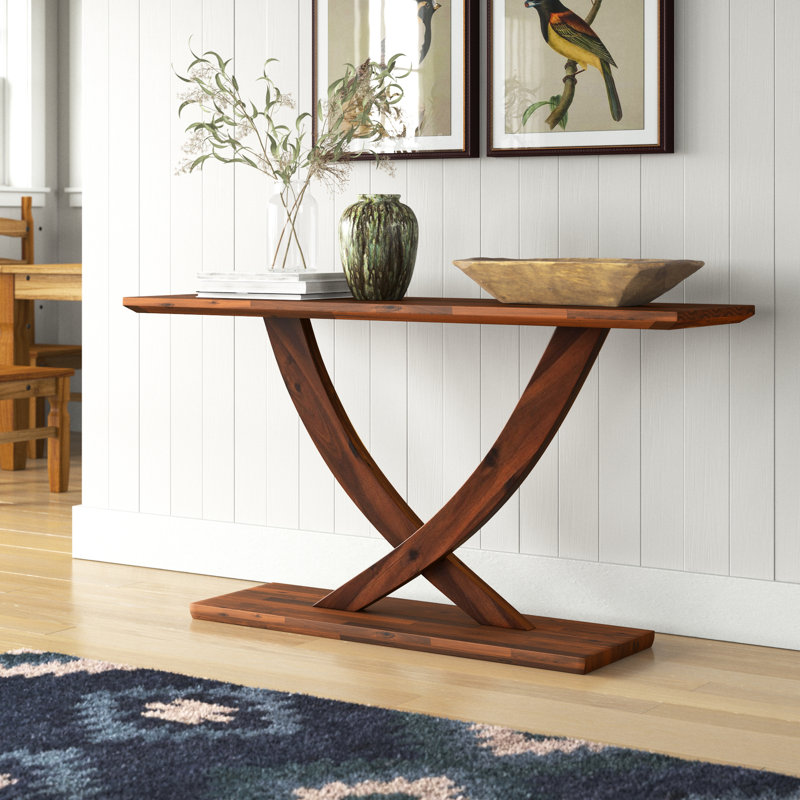 Catelynn 57'' Solid Wood Console Table, Chestnut