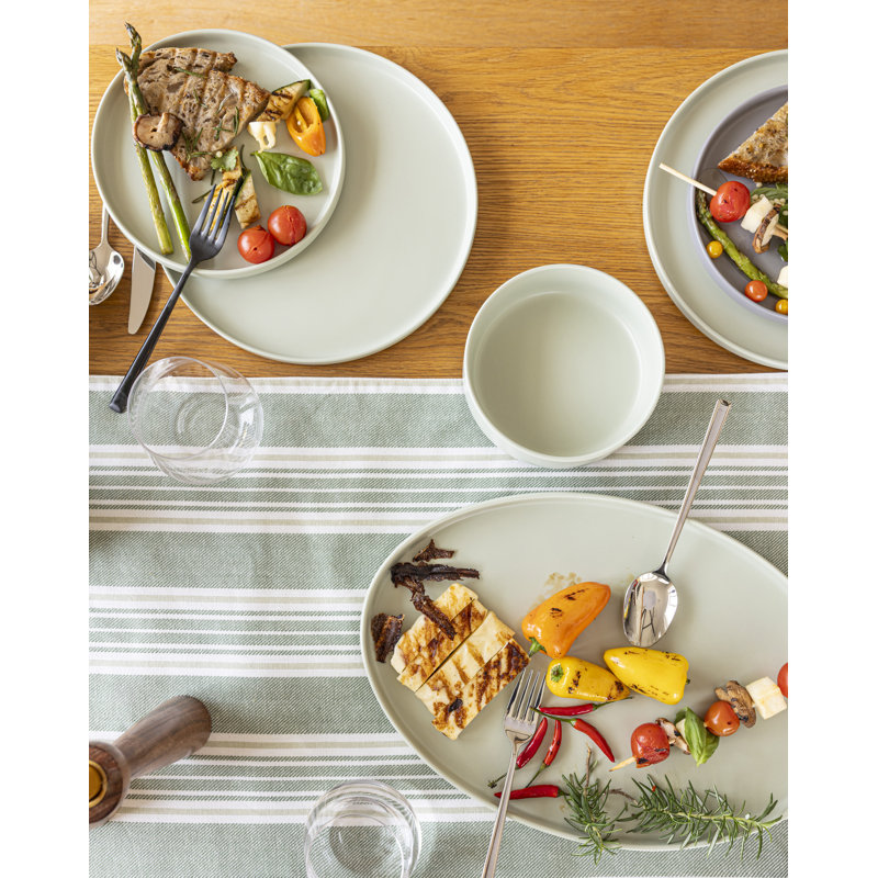Stackable over&back Semi Hand-Finished Stoneware Cereal Bowls, Green